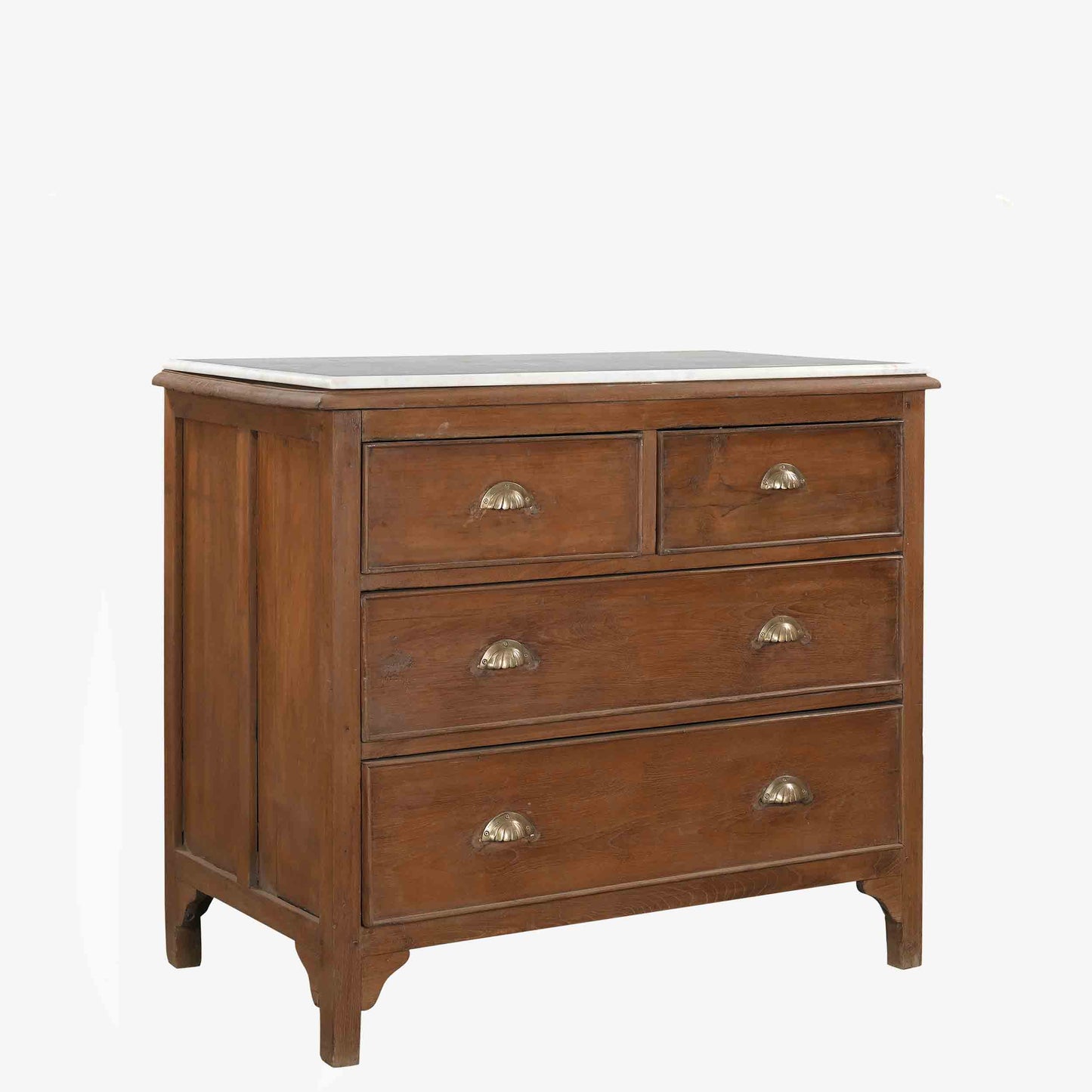 The Farna Antique Chest of Drawers with Marble