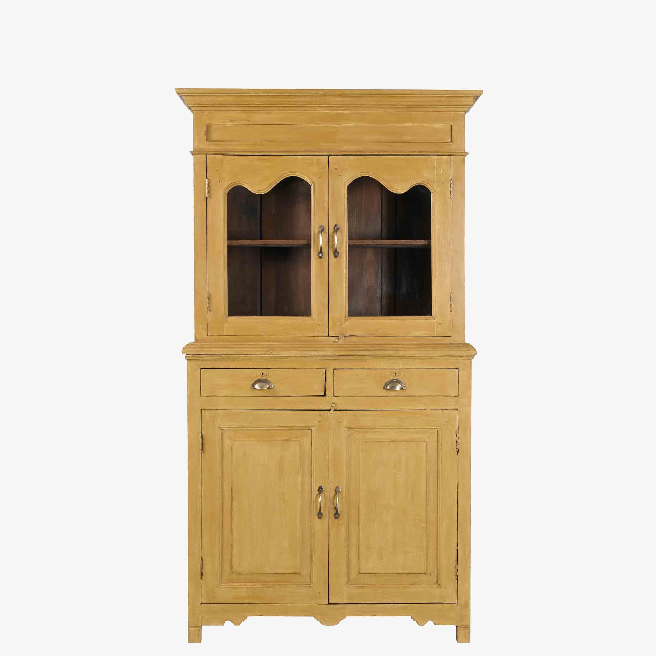 The Amelia Antique Display Dresser in Field of Wheat Yellow