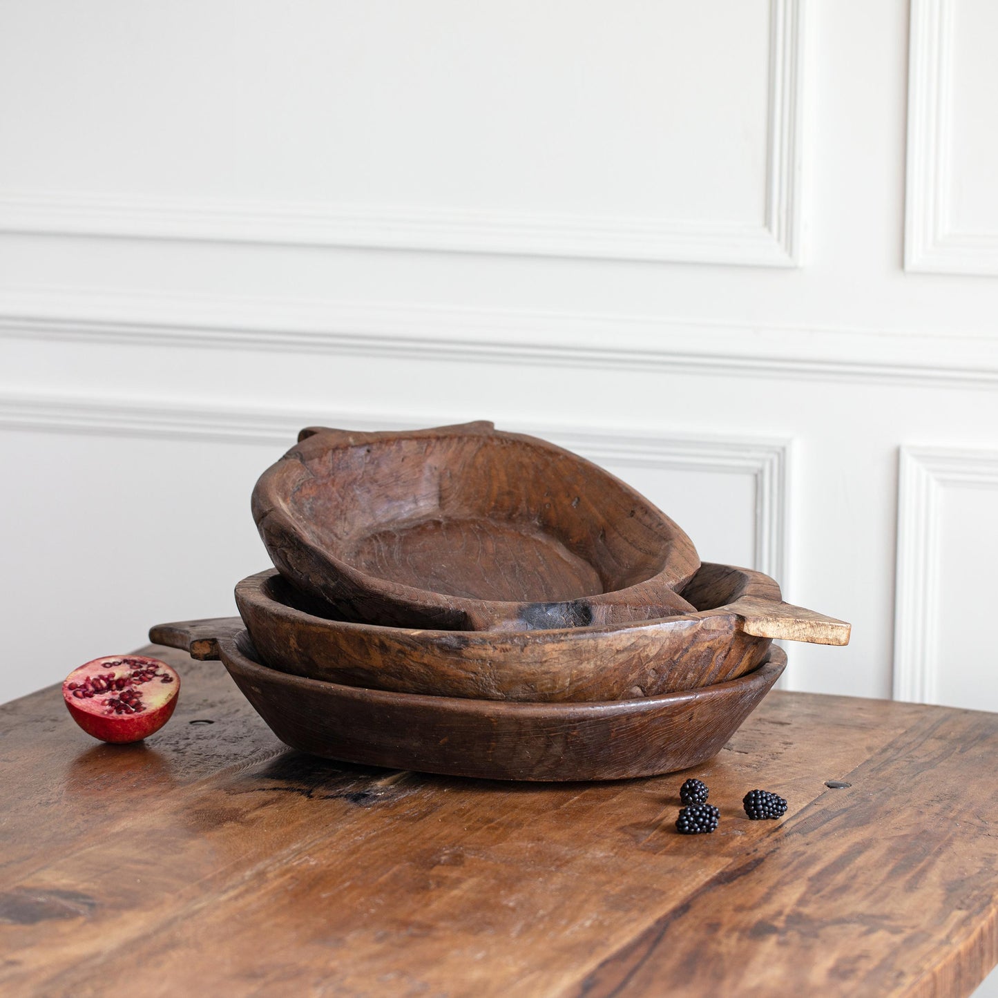 Antique Wood Decorative Kneading Bowls