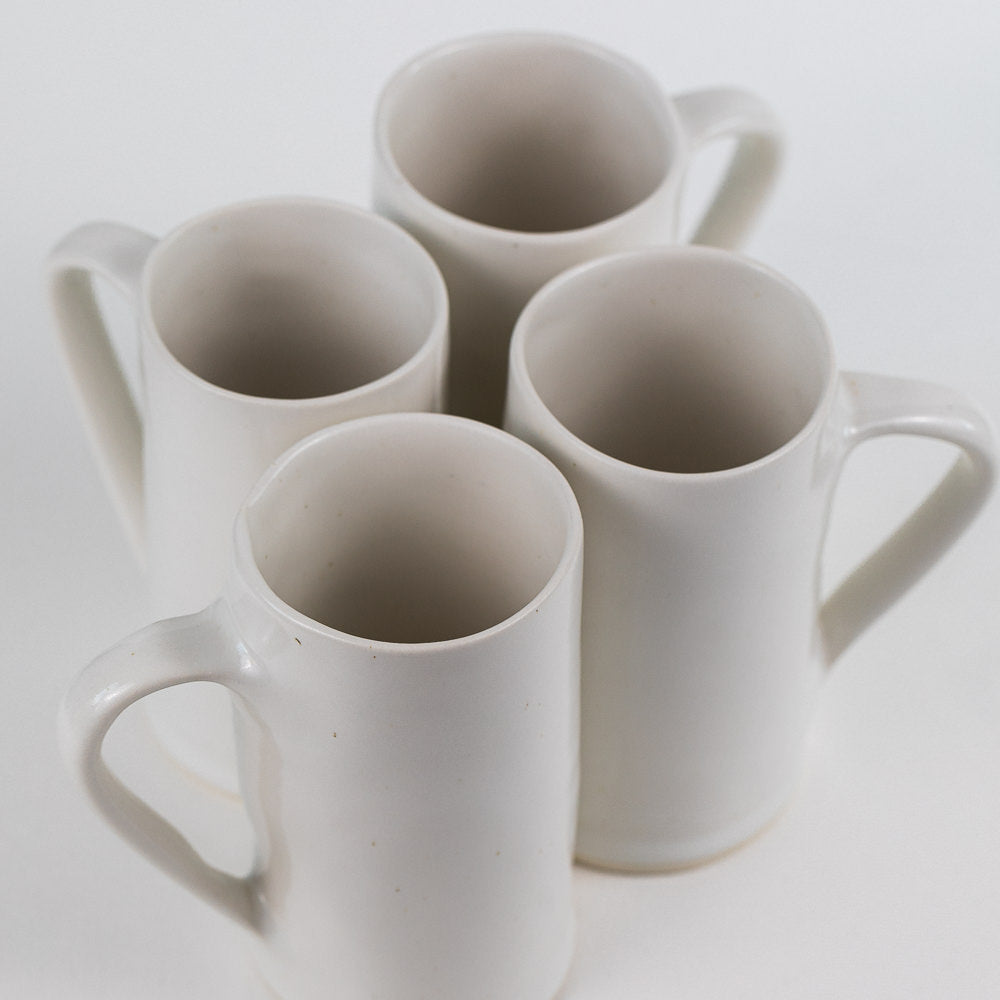 Organic Hand-thrown Porcelain Mug in Satin White