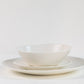 Organic Hand-thrown Porcelain Dinner Plate in Satin White