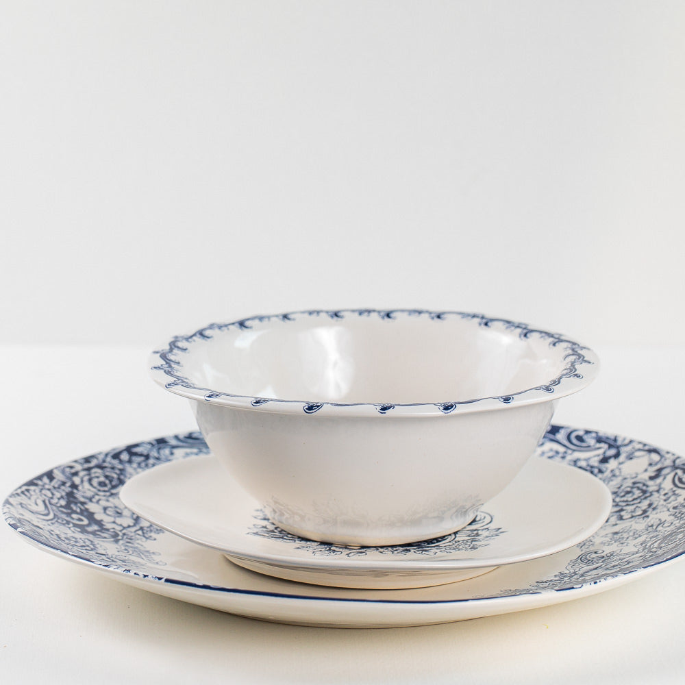 Blue Posy Hand-thrown Porcelain Side Plate