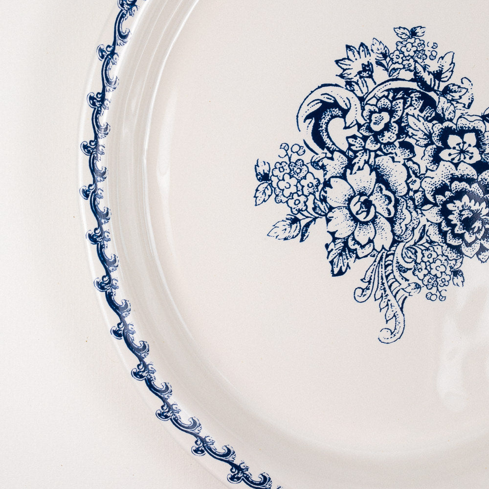Blue Posy Hand-thrown Porcelain Dish