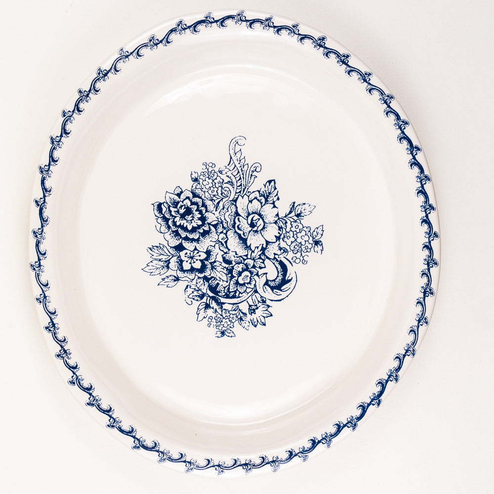 Blue Posy Hand-thrown Porcelain Platter