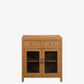The Leah Antique Display Cabinet in Mustard Yellow