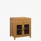 The Leah Antique Display Cabinet in Mustard Yellow