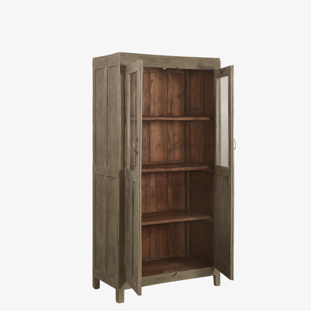 The Lyster Antique Display Dresser in Estuary Grey
