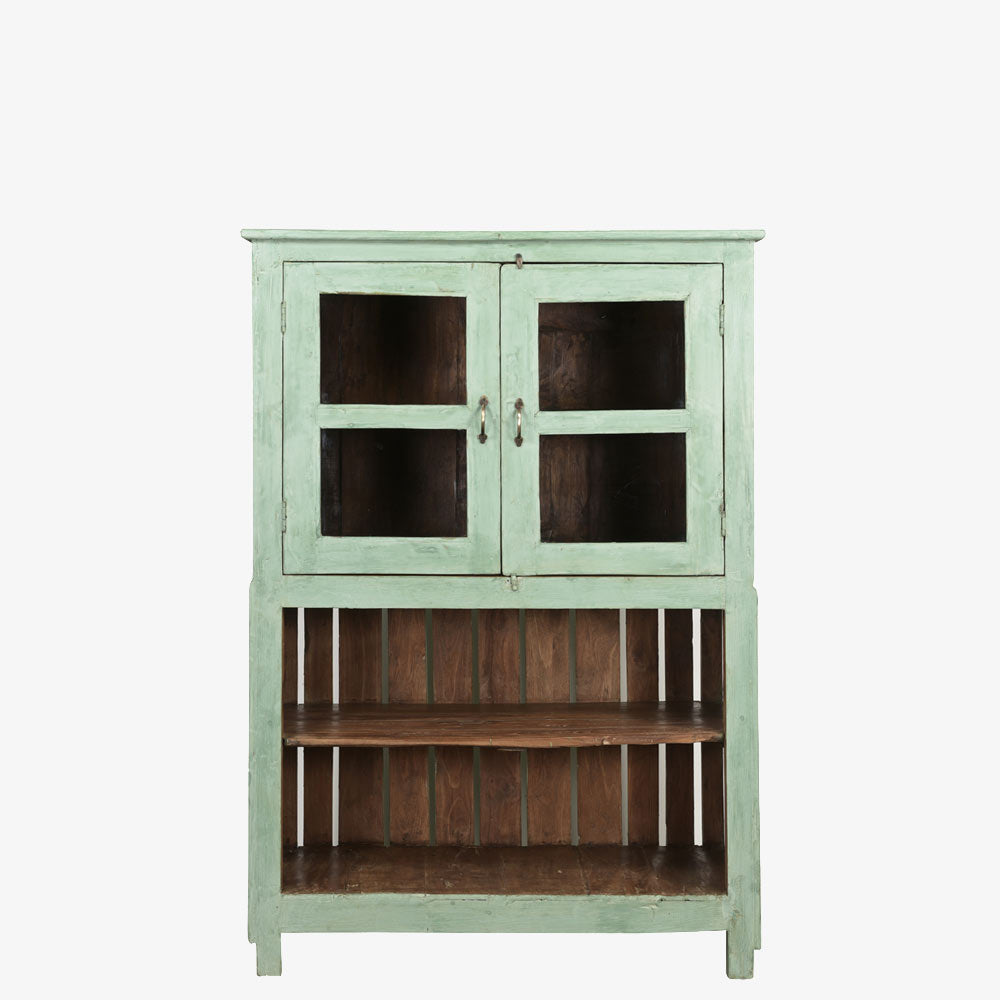 The Boe Antique Mini Dresser in Lichen Green