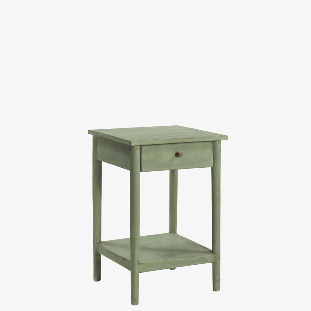 The Keery Side Table in Lichen Green