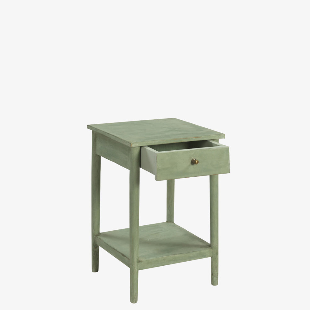 The Keery Side Table in Lichen Green