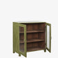 The Dangan Antique Marble Display Cabinet in Fern Frond Green