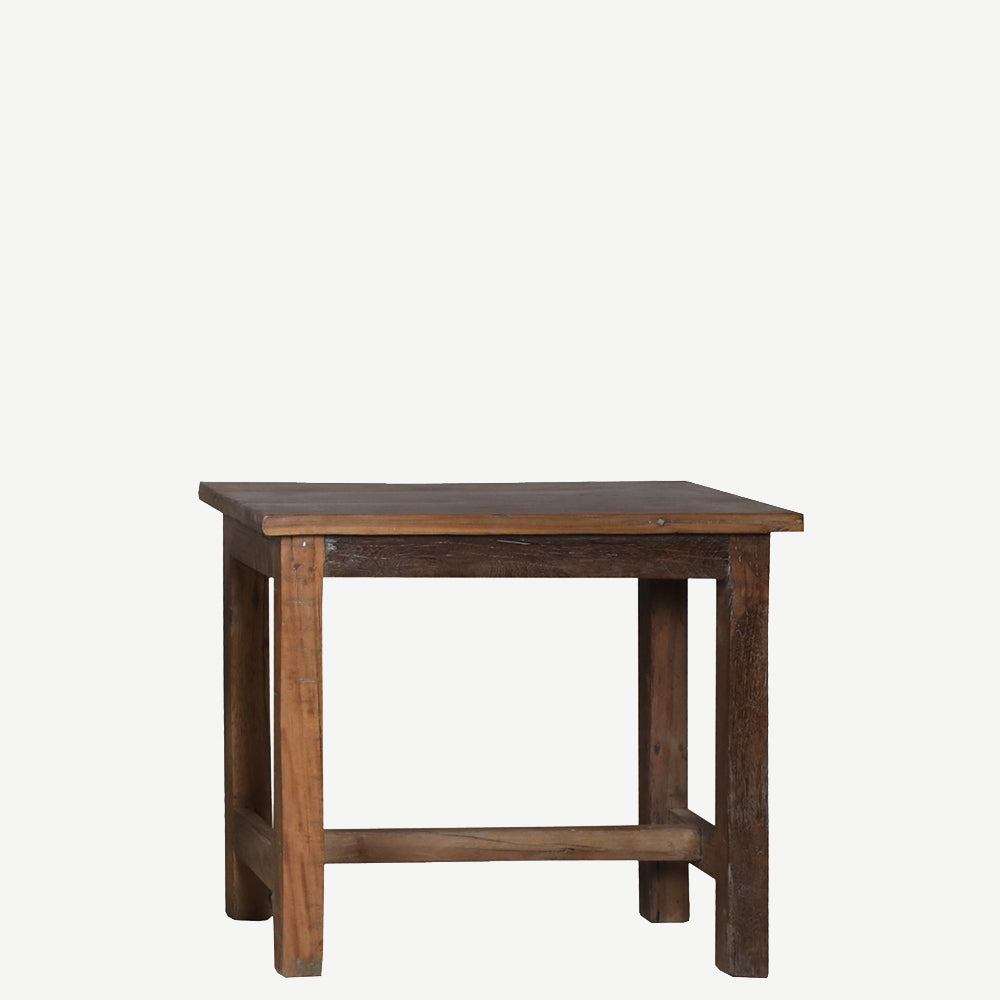 The Bailey Antique Stool in Natural Teak