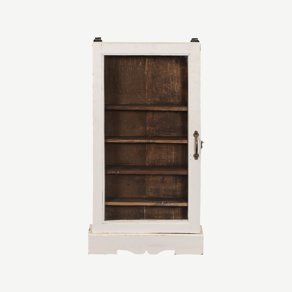 The Clody Antique Wall Cabinet in Linen White