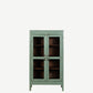 The Deel Antique Mini Display Dresser in Lichen Green