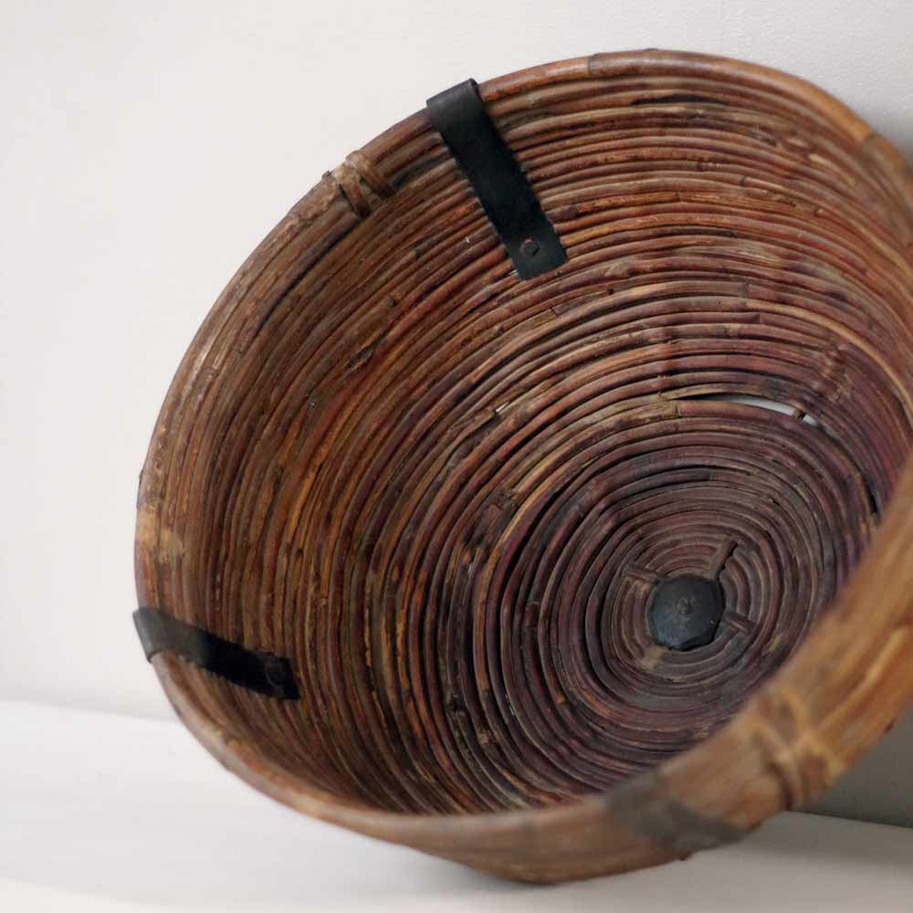 Vintage Woven Bamboo Bowls